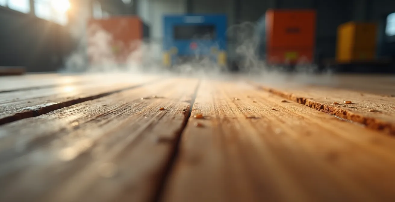 Système de contrôle d'humidité dans une usine de transformation du bois au Québec