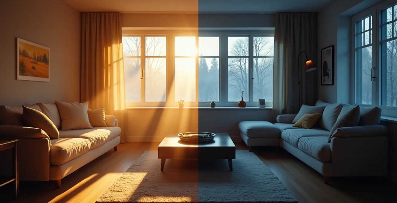 Graphique montrant l'évolution de la température intérieure durant une journée avec préchauffage avant la pointe