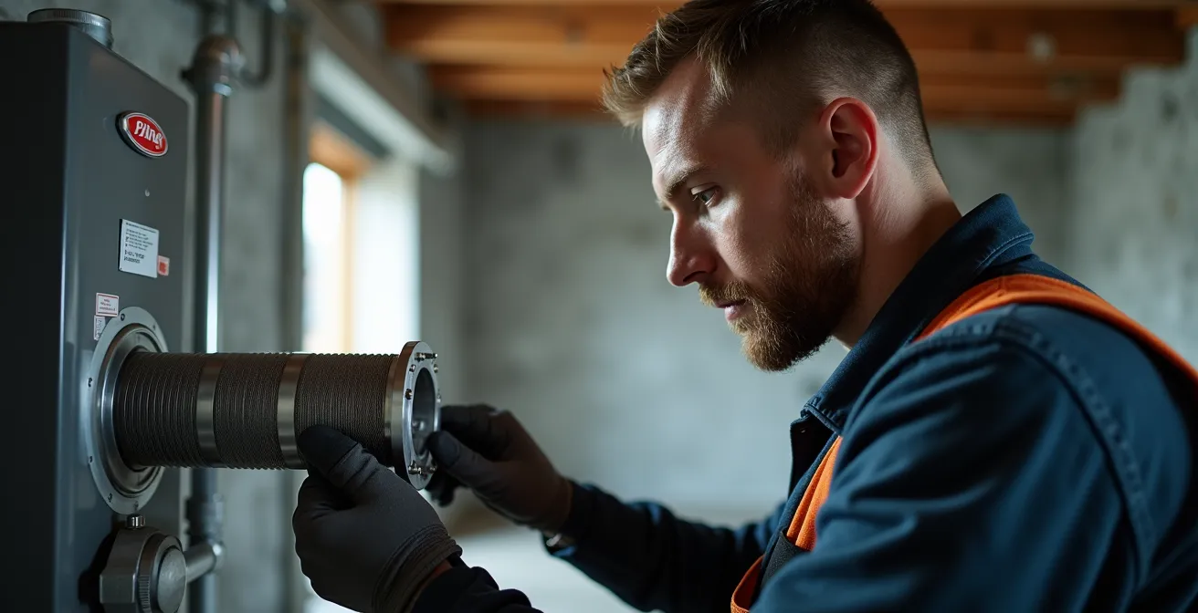 Vue détaillée d'un noyau de VRC avec formation de givre nécessitant un entretien