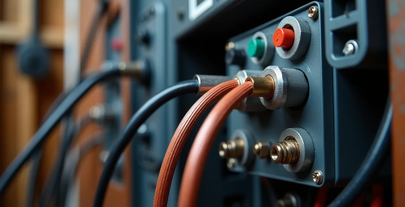 Génératrice inverter compacte connectée à un système de chauffage hybride dans un garage québécois