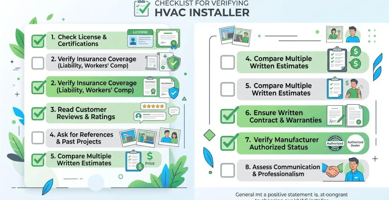 Checklist illustrée pour valider le choix d'un installateur CVC